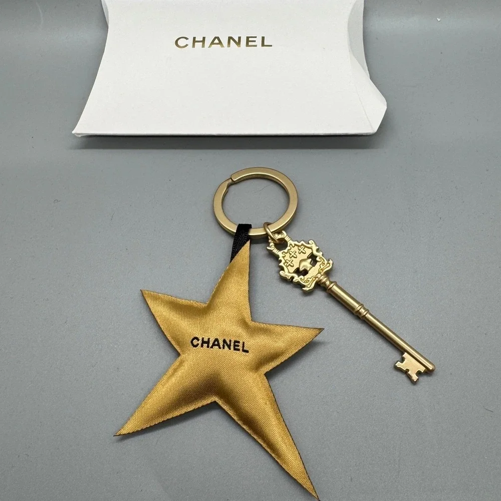 Chanel Womens Keychain OS Gold Star Key Charm VIP Joaillerie Celestial Luxury